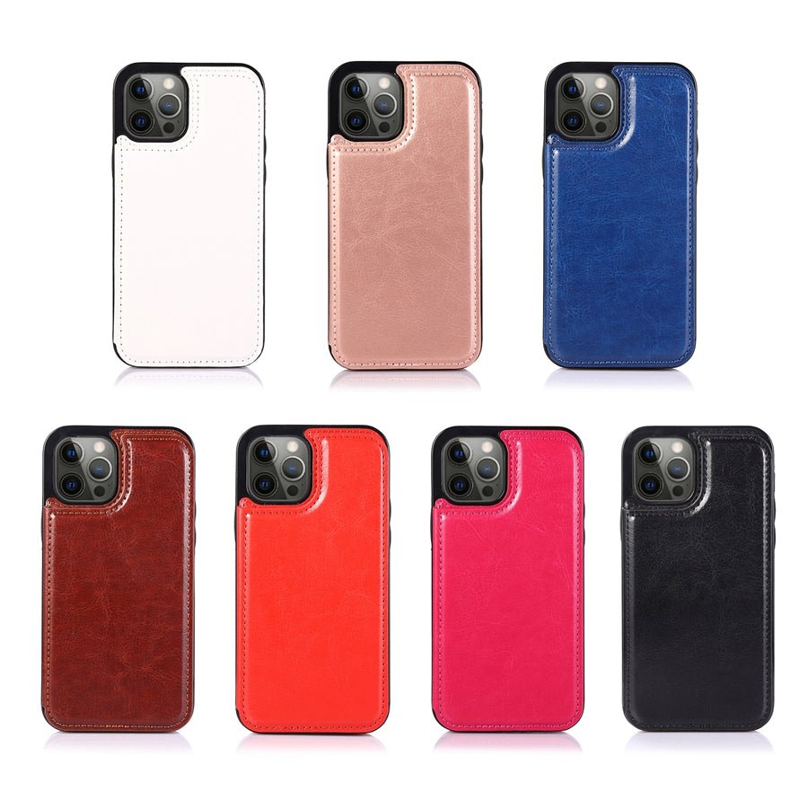 Luxury Leather Phone Case With Card Slots Magnetic Closure - Nalani - UK Fashion Clothing and Decor