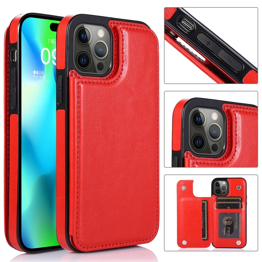 Luxury Leather Phone Case With Card Slots Magnetic Closure - Nalani - UK Fashion Clothing and Decor