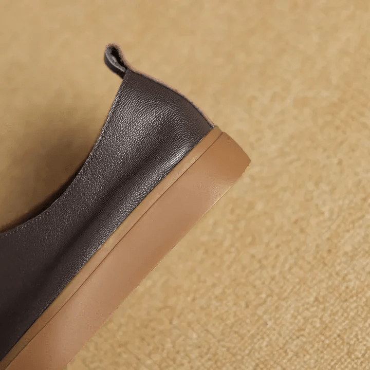 Maeva Leather Loafers With Clean Lines And Soft Platform Sole - Nalani - Fashion Clothing and Decor
