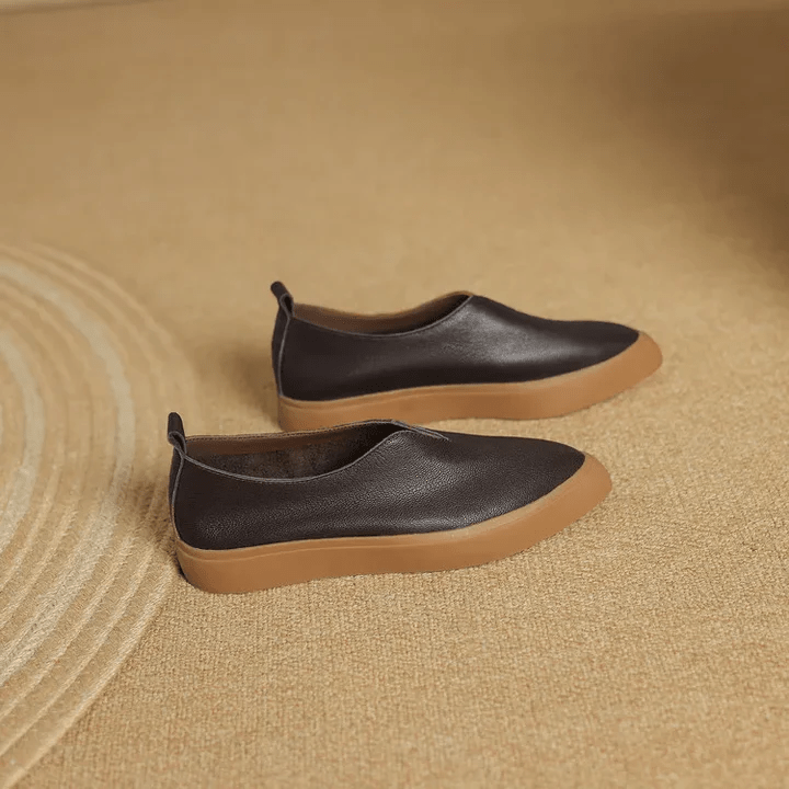 Maeva Leather Loafers With Clean Lines And Soft Platform Sole - Nalani - Fashion Clothing and Decor
