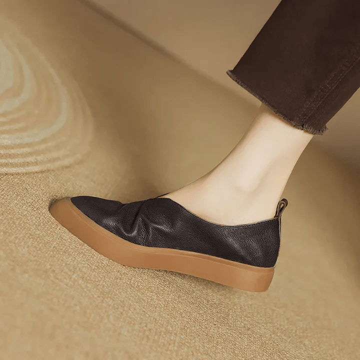 Maeva Leather Loafers With Clean Lines And Soft Platform Sole - Nalani - Fashion Clothing and Decor