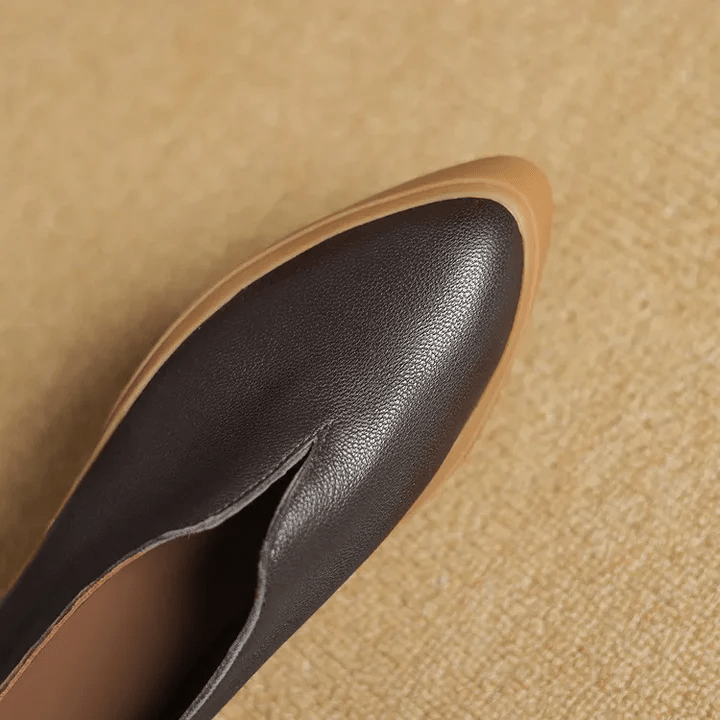Maeva Leather Loafers With Clean Lines And Soft Platform Sole - Nalani - Fashion Clothing and Decor