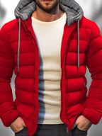Marbo | Mens Lightweight Winter Coat With Zipper Hood Drawstring - Nalani - UK Fashion Clothing and Decor