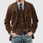 Marbo | Mens Vintage Cuffed Velvet Jacket For Classic Style - Nalani - UK Fashion Clothing and Decor