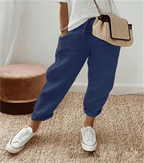 Mareva | Casual women's trousers with drawstring | Straight leg & cropped - Nalani - Fashion Clothing and Decor