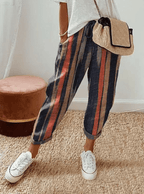 Mareva | Casual women's trousers with drawstring | Straight leg & cropped - Nalani - Fashion Clothing and Decor