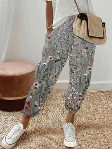 Mareva | Casual women's trousers with drawstring | Straight leg & cropped - Nalani - Fashion Clothing and Decor