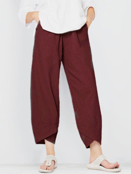 Mareva | Wide - leg summer harem pants for women | Relaxed fit & mid - rise waist - Nalani - Fashion Clothing and Decor