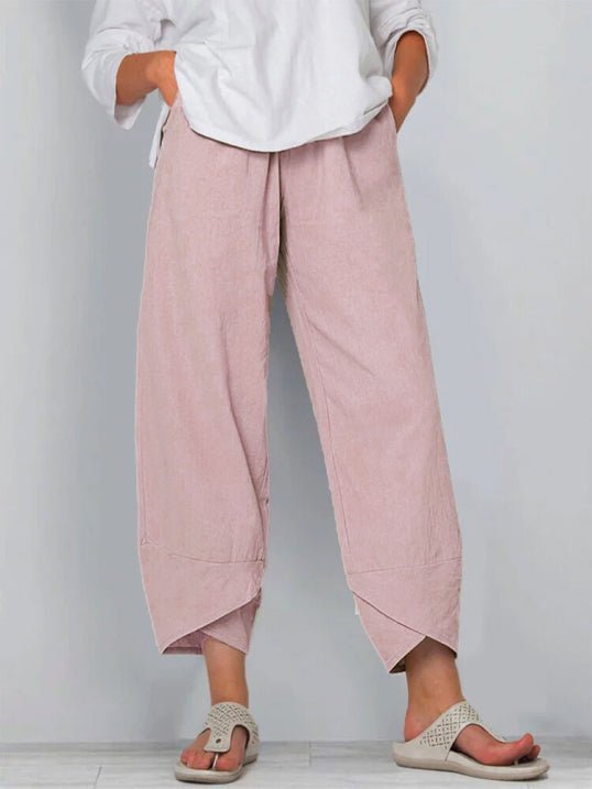 Mareva | Wide - leg summer harem pants for women | Relaxed fit & mid - rise waist - Nalani - Fashion Clothing and Decor