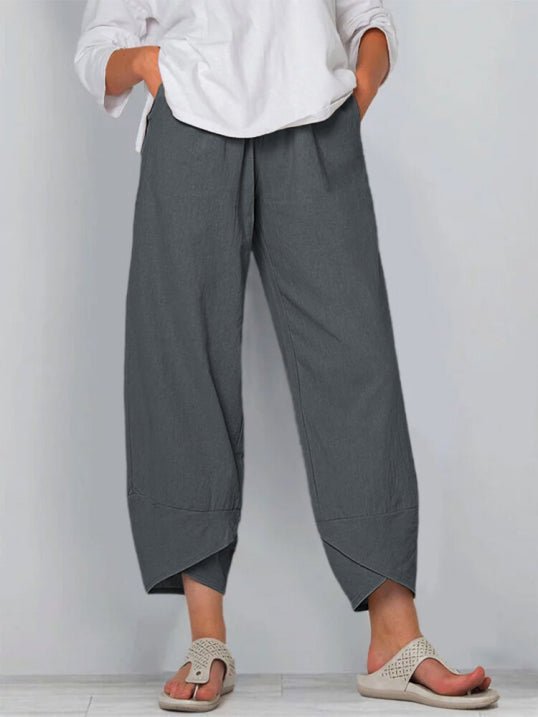 Mareva | Wide - leg summer harem pants for women | Relaxed fit & mid - rise waist - Nalani - Fashion Clothing and Decor