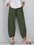 Mareva | Wide - leg summer harem pants for women | Relaxed fit & mid - rise waist - Nalani - Fashion Clothing and Decor