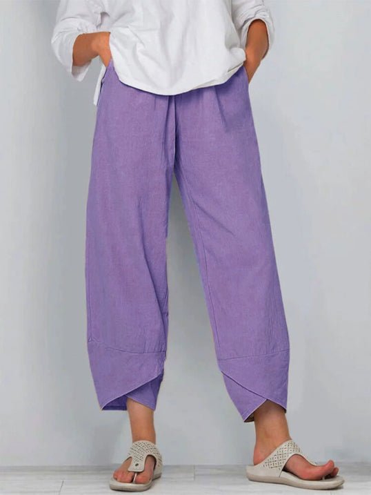 Mareva | Wide - leg summer harem pants for women | Relaxed fit & mid - rise waist - Nalani - Fashion Clothing and Decor