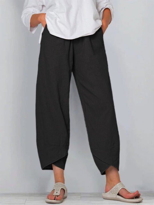 Mareva | Wide - leg summer harem pants for women | Relaxed fit & mid - rise waist - Nalani - Fashion Clothing and Decor