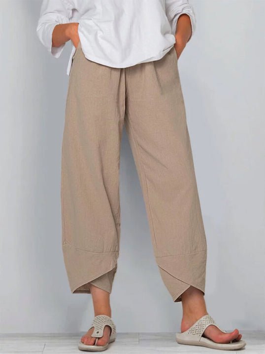 Mareva | Wide - leg summer harem pants for women | Relaxed fit & mid - rise waist - Nalani - Fashion Clothing and Decor