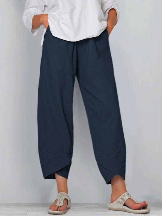 Mareva | Wide - leg summer harem pants for women | Relaxed fit & mid - rise waist - Nalani - Fashion Clothing and Decor