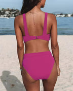 Maris | Women's High - Waisted V - Neck Summer Bikini | 2 - Piece Set - Nalani - Fashion Clothing and Decor