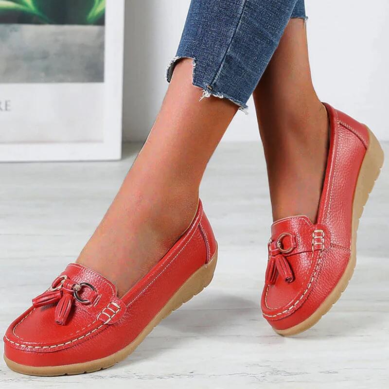 Maris | Women's slip - on loafers with tassels | Classic - Nalani - Fashion Clothing and Decor