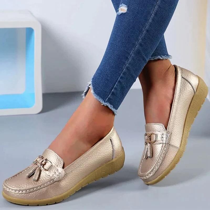 Maris | Women's slip - on loafers with tassels | Classic - Nalani - Fashion Clothing and Decor