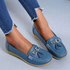 Maris | Women's slip - on loafers with tassels | Classic - Nalani - Fashion Clothing and Decor