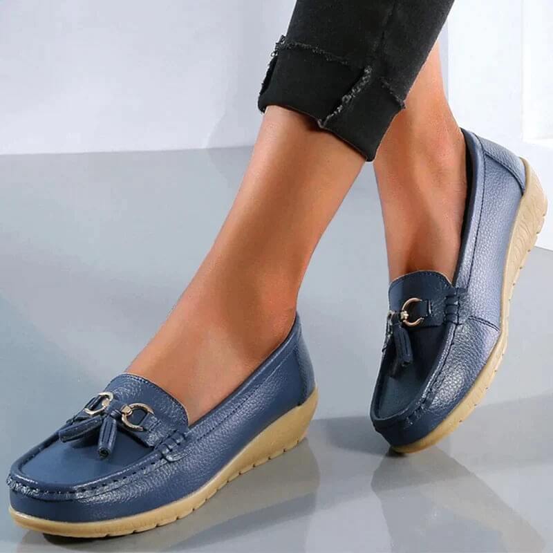 Maris | Women's slip - on loafers with tassels | Classic - Nalani - Fashion Clothing and Decor