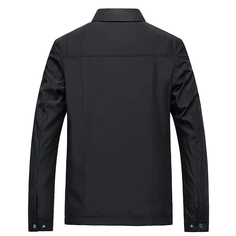 Men Lightweight Zip Up Jacket With Checked Lining Pattern - Nalani - Fashion Clothing and Decor