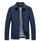 Men Lightweight Zip Up Jacket With Checked Lining Pattern - Nalani - Fashion Clothing and Decor