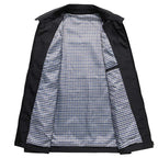 Men Lightweight Zip Up Jacket With Checked Lining Pattern - Nalani - Fashion Clothing and Decor