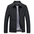 Men Lightweight Zip Up Jacket With Checked Lining Pattern - Nalani - Fashion Clothing and Decor