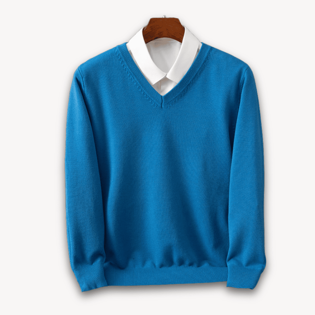 Men V Neck Sweater Slim Fit Lightweight Formal Casual - Nalani - UK Fashion Clothing and Decor