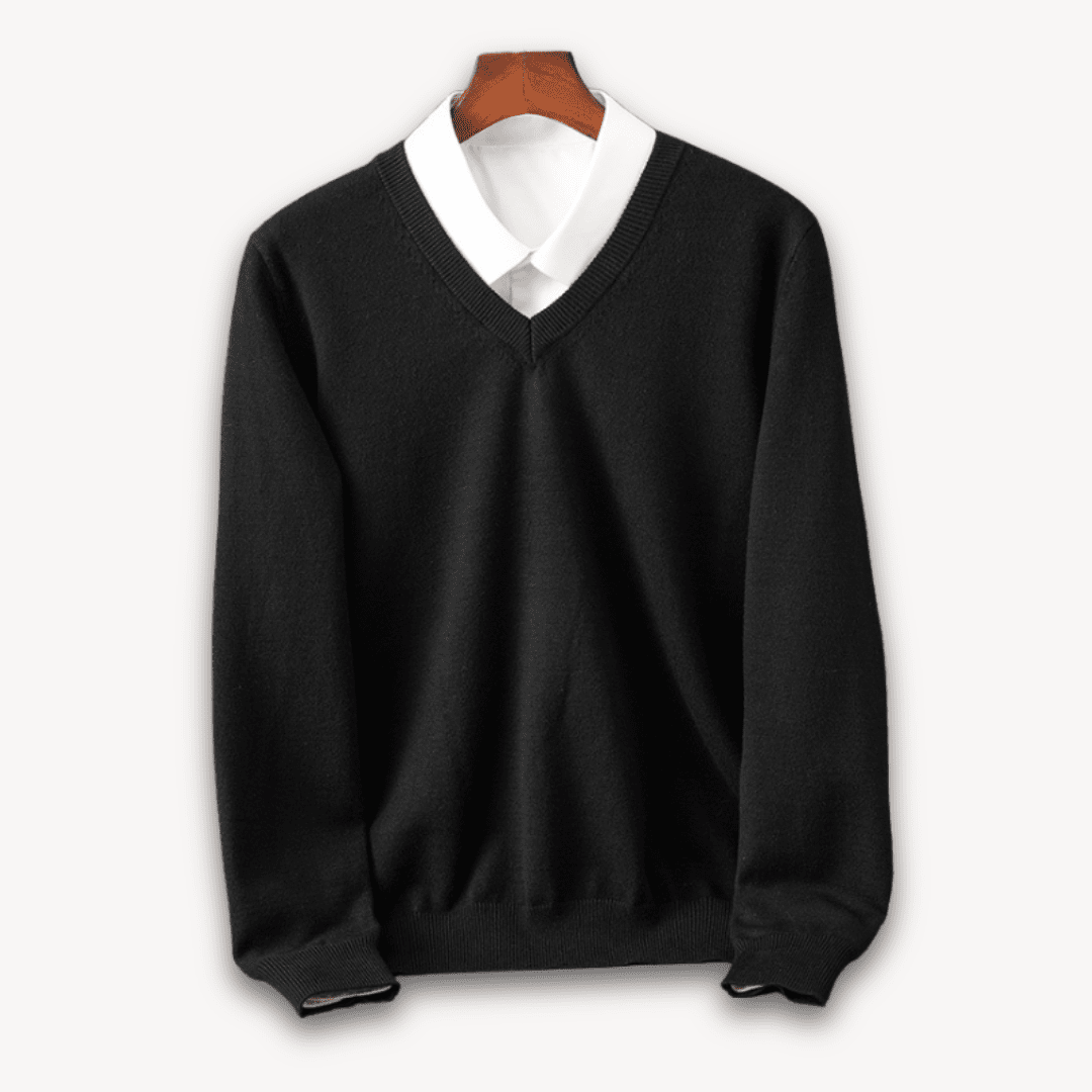 Men V Neck Sweater Slim Fit Lightweight Formal Casual - Nalani - UK Fashion Clothing and Decor