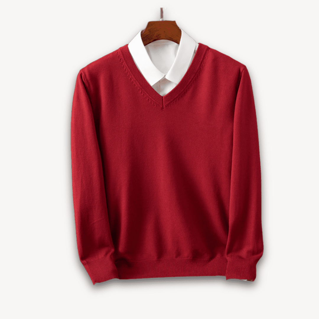 Men V Neck Sweater Slim Fit Lightweight Formal Casual - Nalani - UK Fashion Clothing and Decor