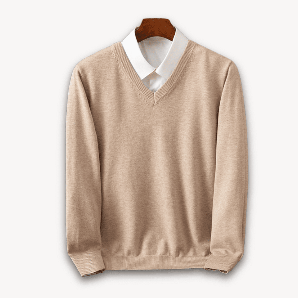 Men V Neck Sweater Slim Fit Lightweight Formal Casual - Nalani - UK Fashion Clothing and Decor