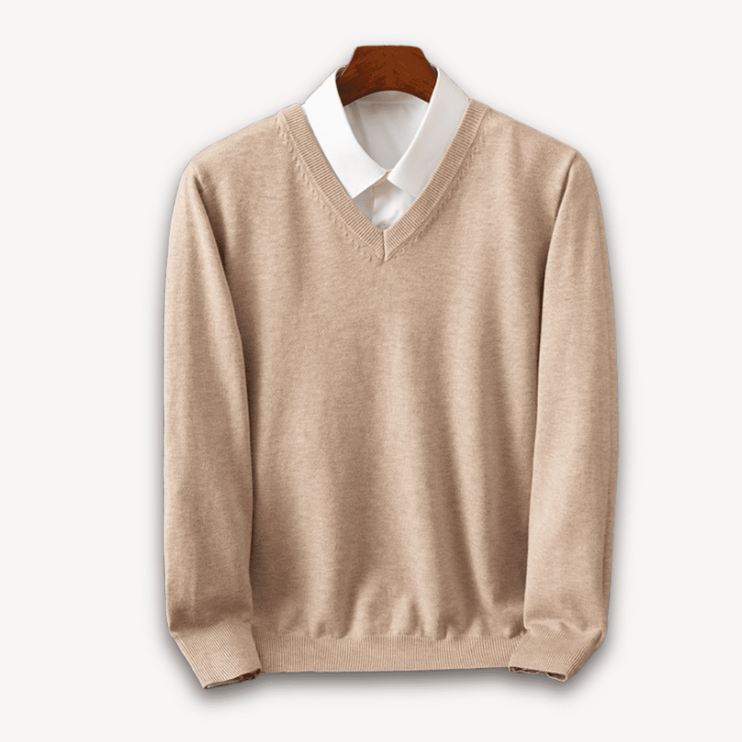 Men V Neck Sweater Slim Fit Lightweight Formal Casual - Nalani - UK Fashion Clothing and Decor