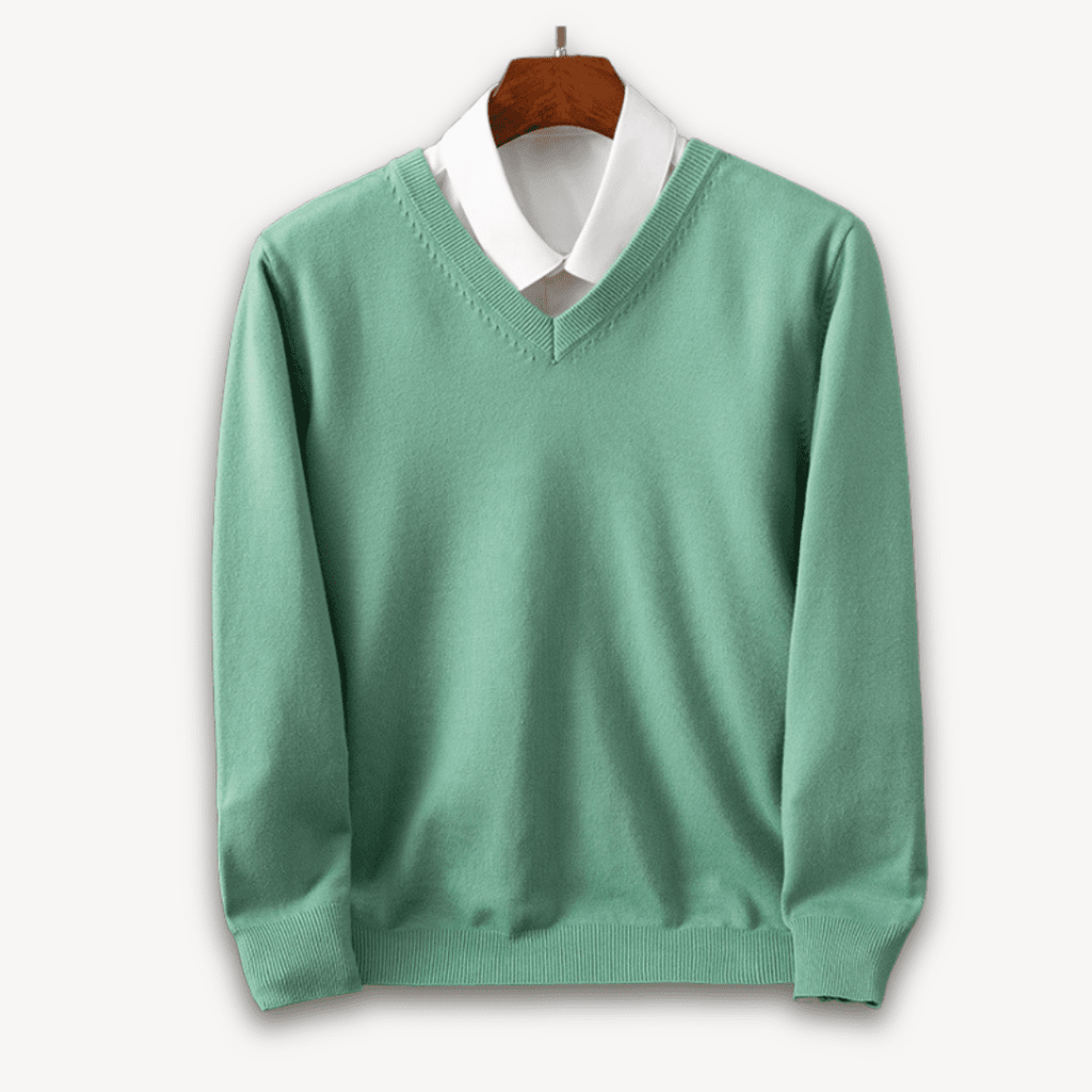 Men V Neck Sweater Slim Fit Lightweight Formal Casual - Nalani - UK Fashion Clothing and Decor