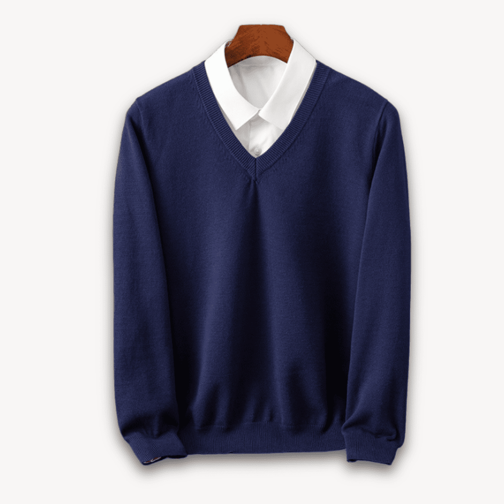 Men V Neck Sweater Slim Fit Lightweight Formal Casual - Nalani - UK Fashion Clothing and Decor