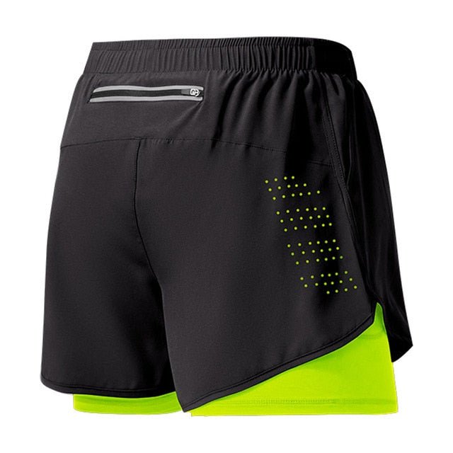 Men's 2-in-1 Athletic Shorts - Breathable Inner Liner For Training - Nalani - Fashion Clothing and Decor