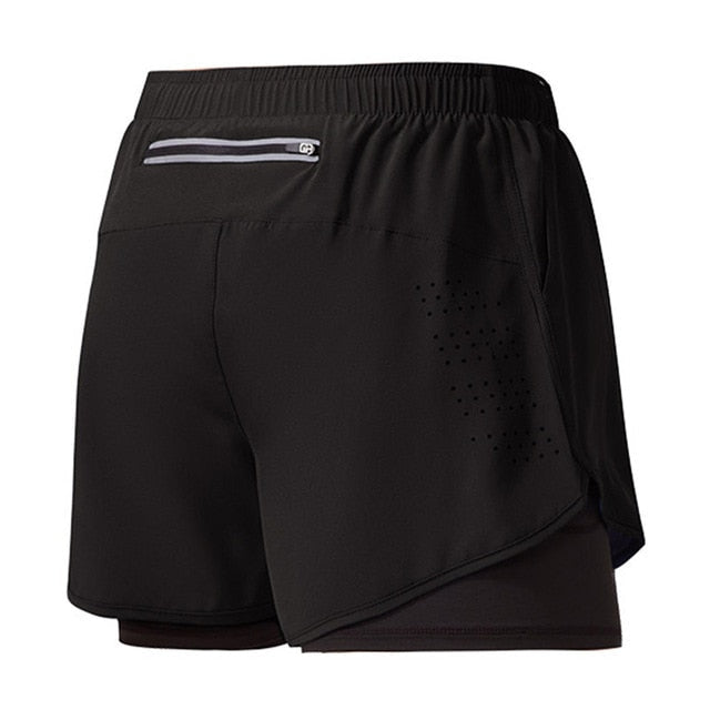 Men's 2-in-1 Athletic Shorts - Breathable Inner Liner For Training - Nalani - Fashion Clothing and Decor