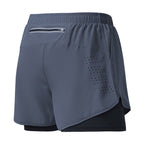 Men's 2-in-1 Athletic Shorts - Breathable Inner Liner For Training - Nalani - Fashion Clothing and Decor