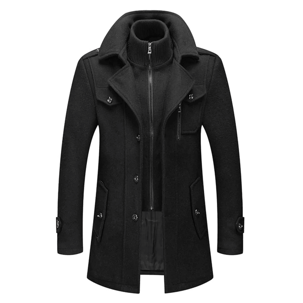 Men's 2 - Piece Layered Jacket With Zip - In Insert For Warmth - Nalani - Fashion Clothing and Decor