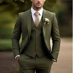 Men's 3-Piece Suit - 2-Button Formal Suit with Vest and Trousers - Nalani - Fashion Clothing and Decor