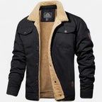 Mens Bomber Jacket With Sherpa Collar For Winter Casual Wear - Nalani - Fashion Clothing and Decor