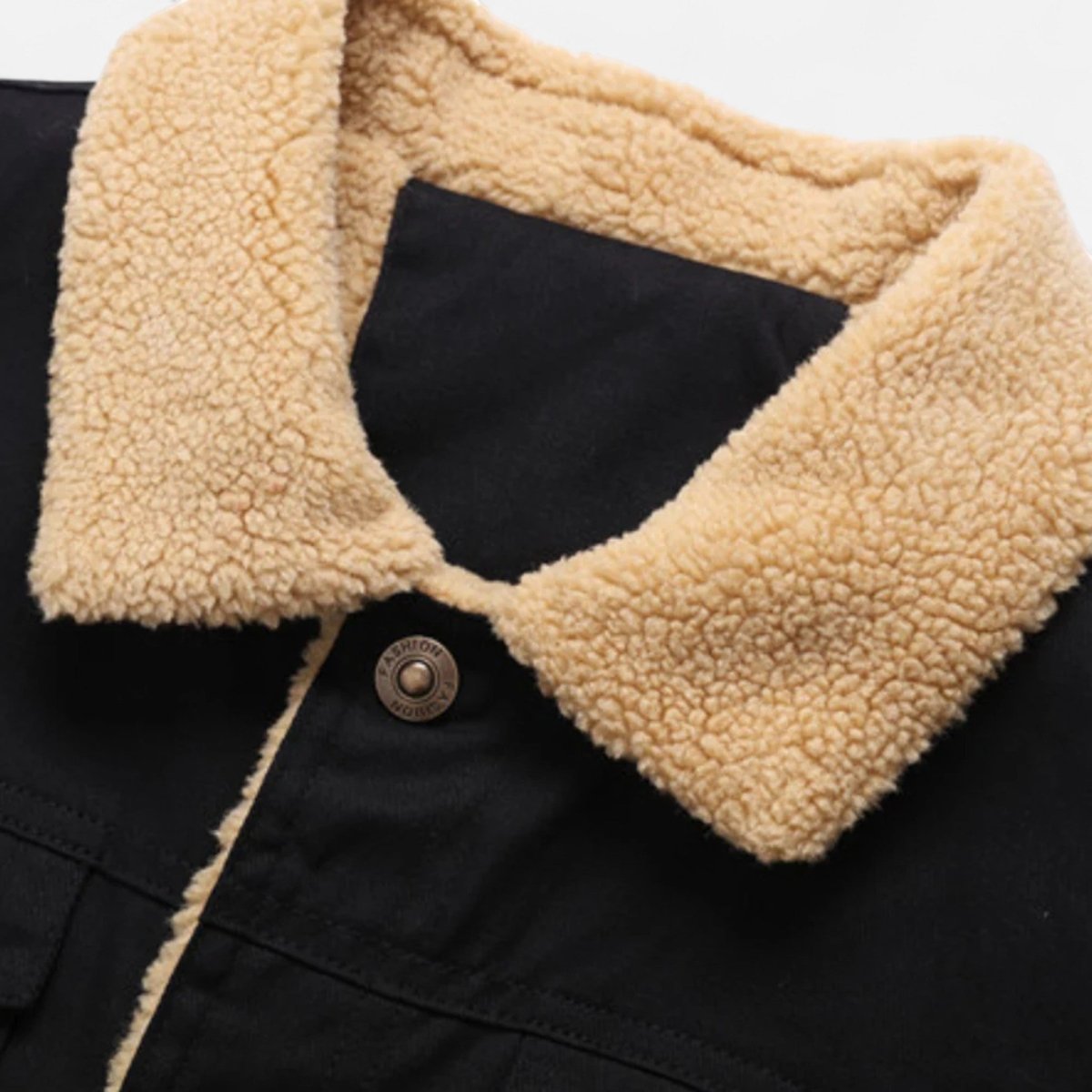 Mens Bomber Jacket With Sherpa Collar For Winter Casual Wear - Nalani - Fashion Clothing and Decor