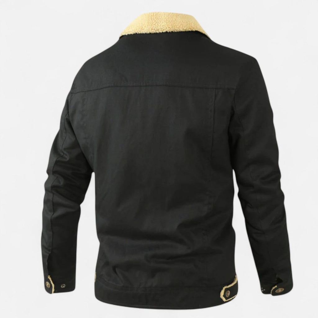 Mens Bomber Jacket With Sherpa Collar For Winter Casual Wear - Nalani - Fashion Clothing and Decor