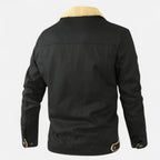 Mens Bomber Jacket With Sherpa Collar For Winter Casual Wear - Nalani - Fashion Clothing and Decor