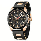 Men's Chronograph Watch Classic Stainless Steel Band Dial - Nalani - UK Fashion Clothing and Decor