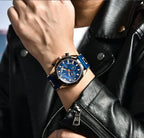 Men's Chronograph Watch Classic Stainless Steel Band Dial - Nalani - UK Fashion Clothing and Decor