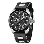 Men's Chronograph Watch Classic Stainless Steel Band Dial - Nalani - UK Fashion Clothing and Decor
