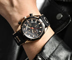 Men's Chronograph Watch Classic Stainless Steel Band Dial - Nalani - UK Fashion Clothing and Decor