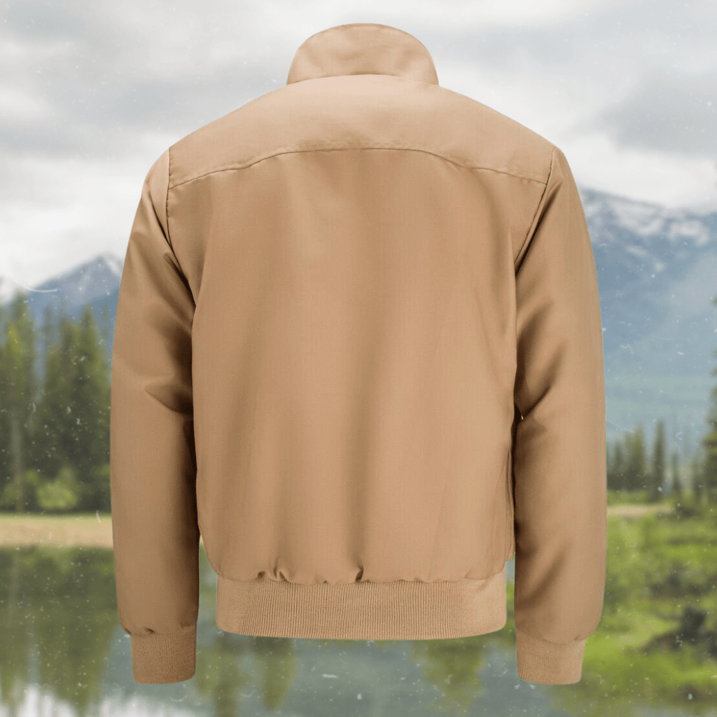 Men’s Classic Harrington Jacket - Lightweight Zip-Up Bomber Coat - Nalani - Fashion Clothing and Decor