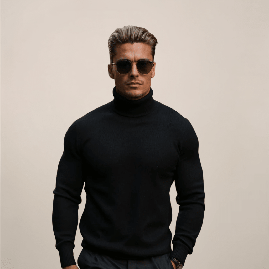 Men's Classic Turtleneck Sweater Slim Fit For Smart Casual Style - Nalani - UK Fashion Clothing and Decor